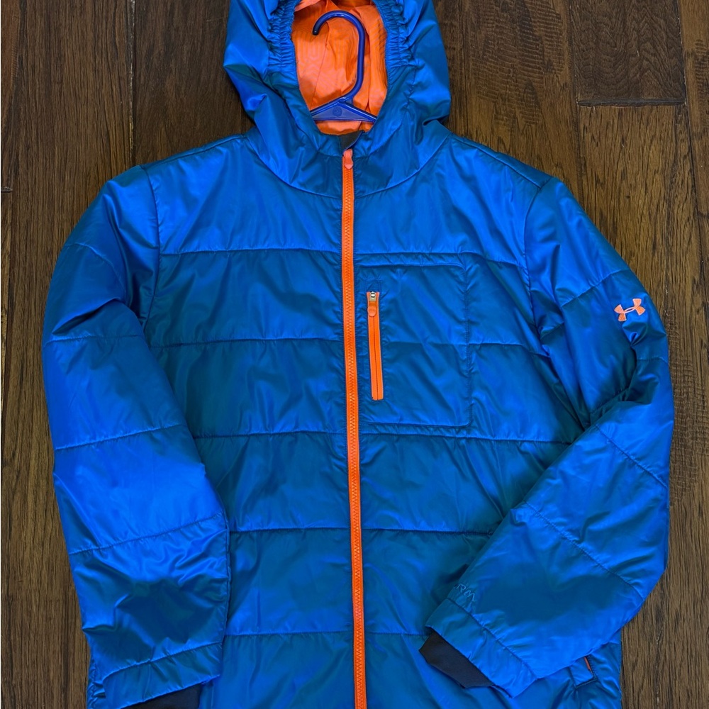 Under Armour Blue Hooded Puffer Jacket